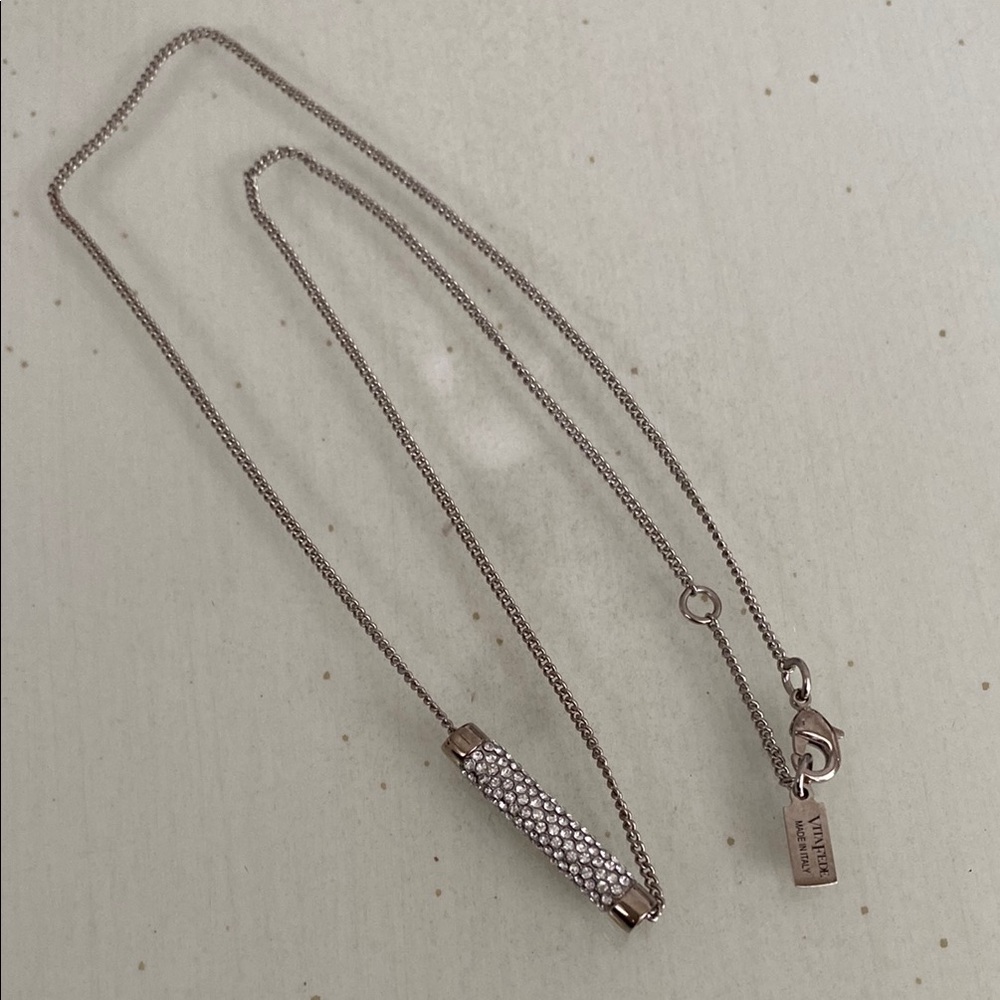 Vita Fede Elegant Silver Plated Necklace with Crystal Accents
Made in Italy